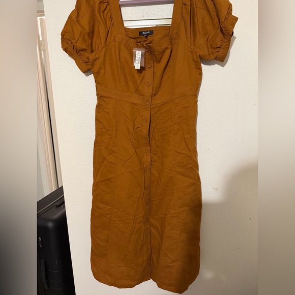 Madewell Tan Button-Up Dress - Picture 4 of 6